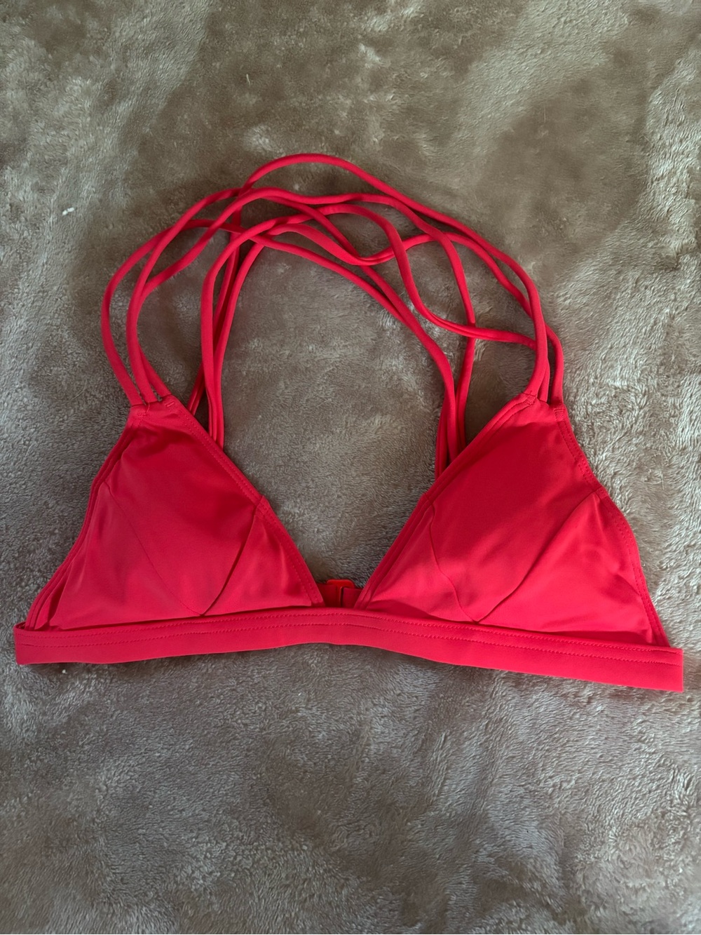 Women’s Strappy Triangle Bikini Top - Red